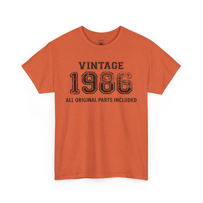 Vintage 1986 Retro T-Shirt - Premium Unisex Cotton Tee