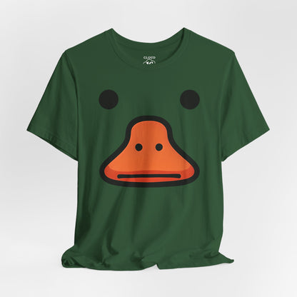 Quirky Duck Face T-Shirt - Funny Animal Graphic Tee for Duck Lovers