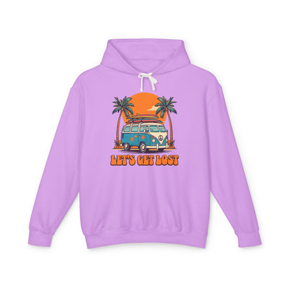 Let's Get Lost Unisex Lightweight Hoodie - Travel Adventure Sweatshirt