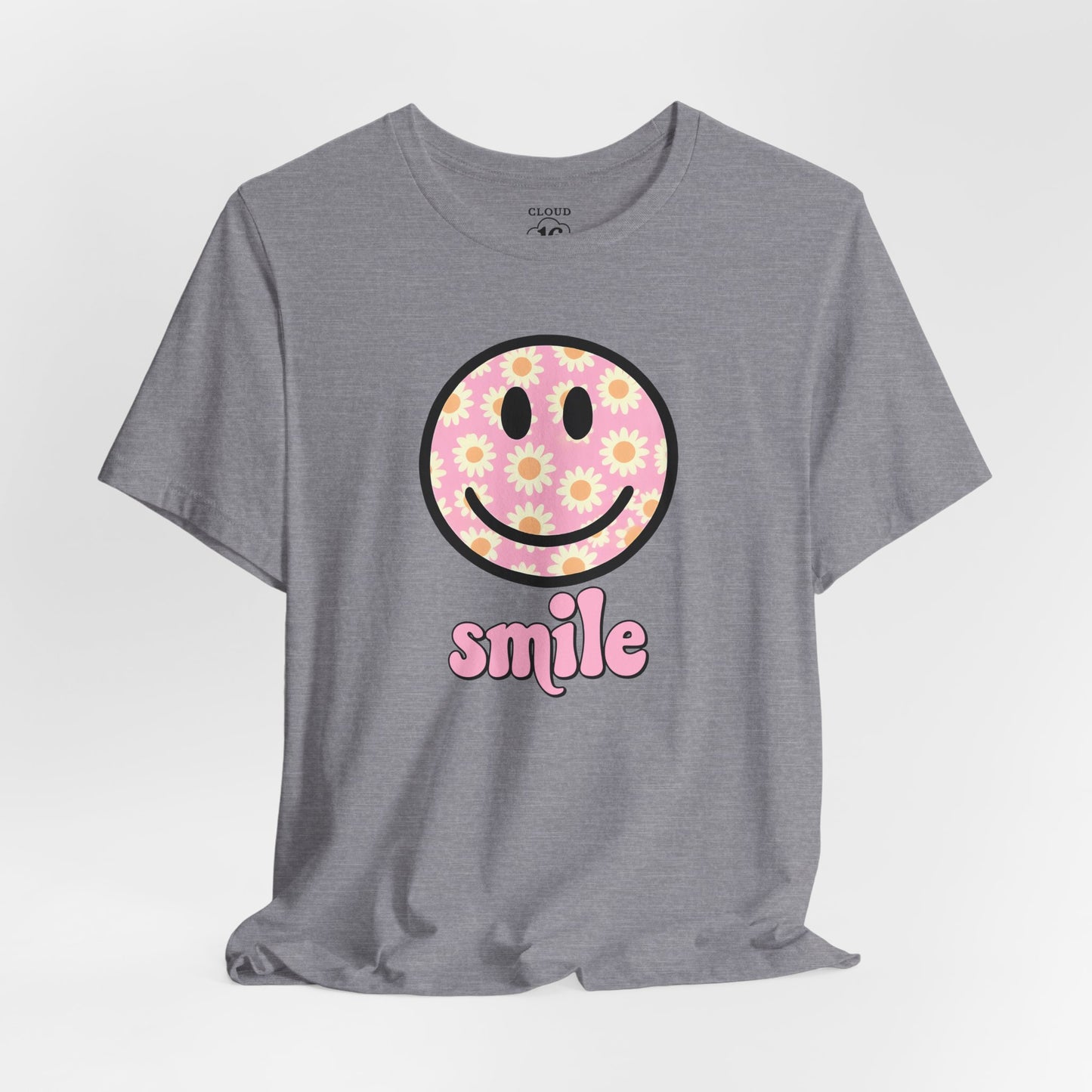 Smile Floral Womens T-Shirt - Positive Vibes Tee