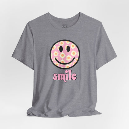 Smile Floral Womens T-Shirt - Positive Vibes Tee