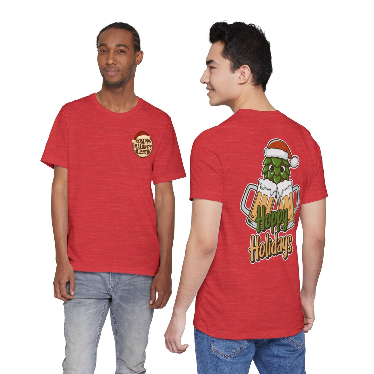 Scrappy Malone's Bar 'Hoppy Holidays' Christmas Tee