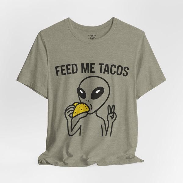 Alien Taco Lover T-Shirt - Funny UFO Foodie Tee for Taco Tuesday