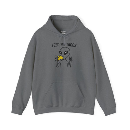 Alien Taco Lover Hoodie - Funny UFO Foodie Sweatshirt for Men & Women