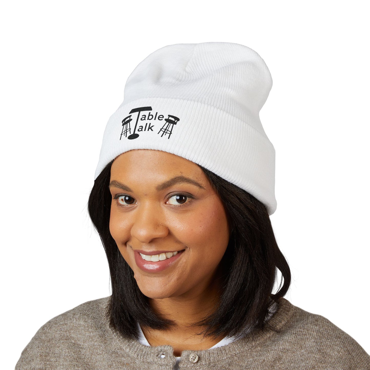 Table Talk Logo Embroidered Cuffed Beanie