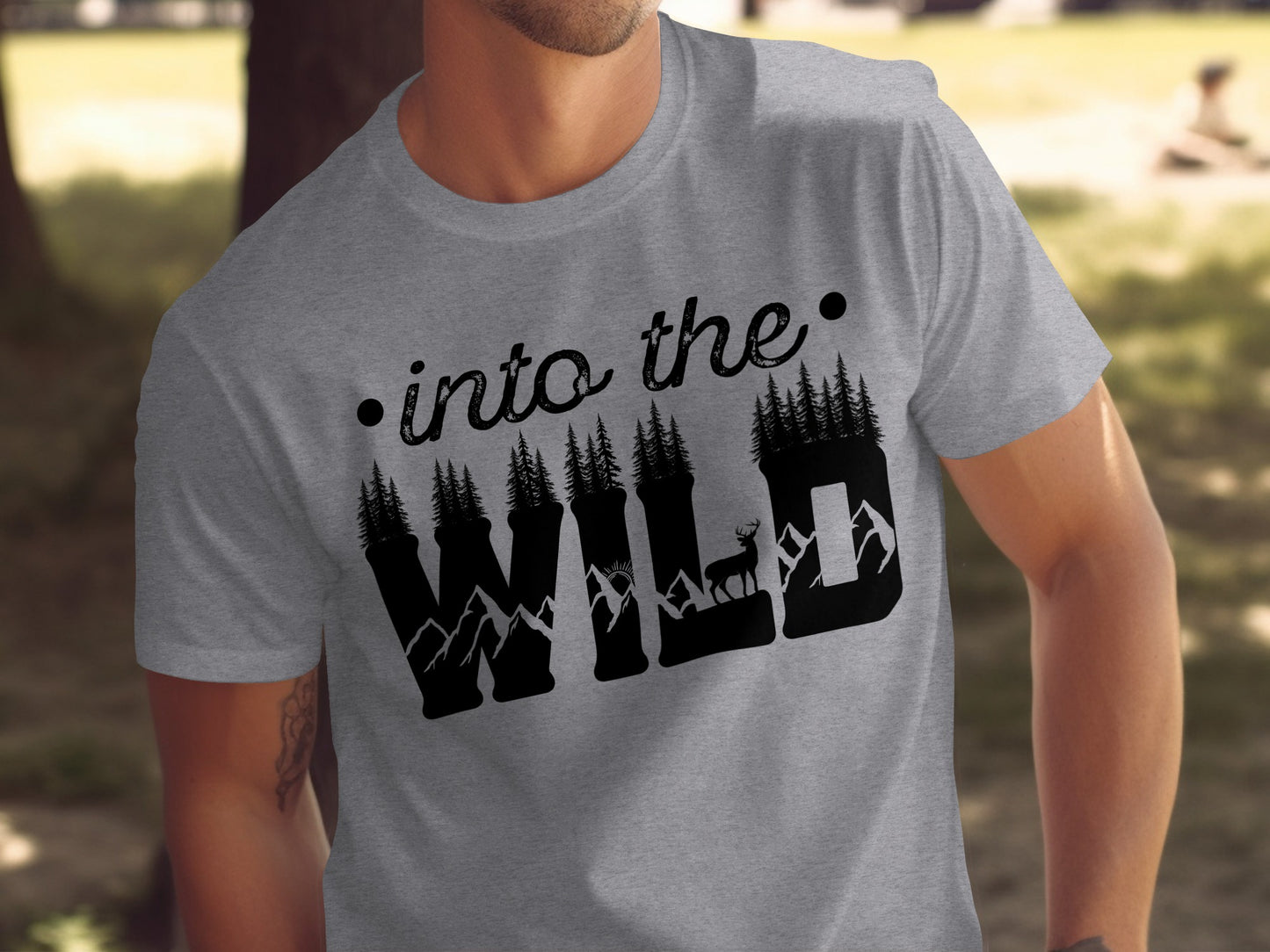 Into The Wild Outdoor Adventure Nature Inspired Graphic T-Shirt T-Shirt - Outdoor & Adventure Collection - Mile Marker 16 Gear by Cloud 16 Clothing Co.