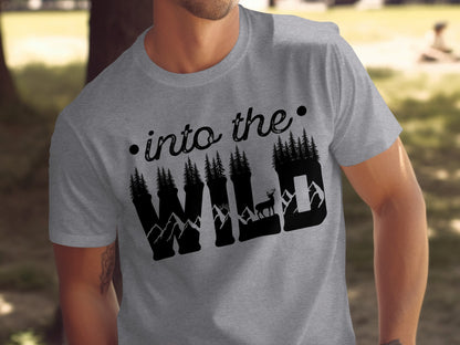 Into The Wild Outdoor Adventure Nature Inspired Graphic T-Shirt T-Shirt - Outdoor & Adventure Collection - Mile Marker 16 Gear by Cloud 16 Clothing Co.