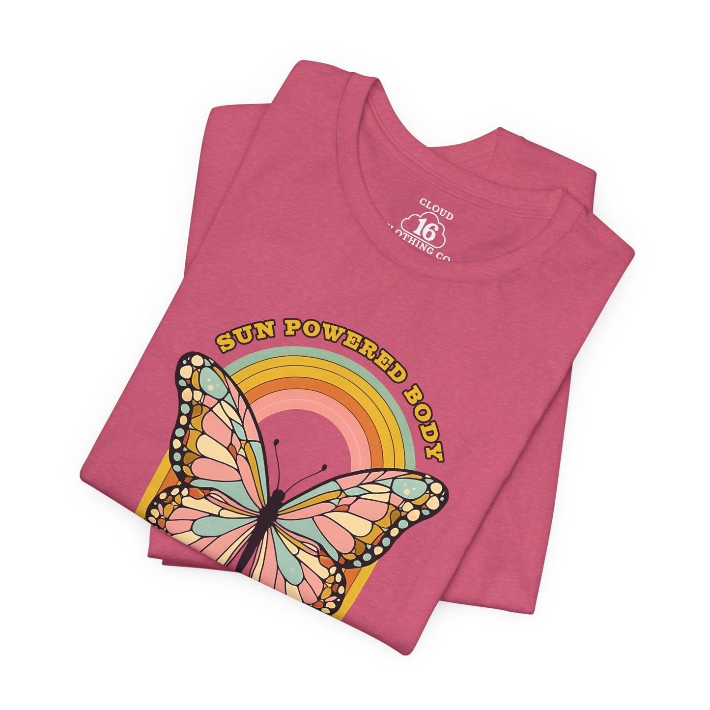Butterfly Rainbow Women's T-Shirt - Vintage Graphic Tee for Nature Lovers