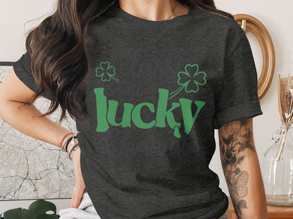 Black T-Shirt with Lucky Charms Graphic