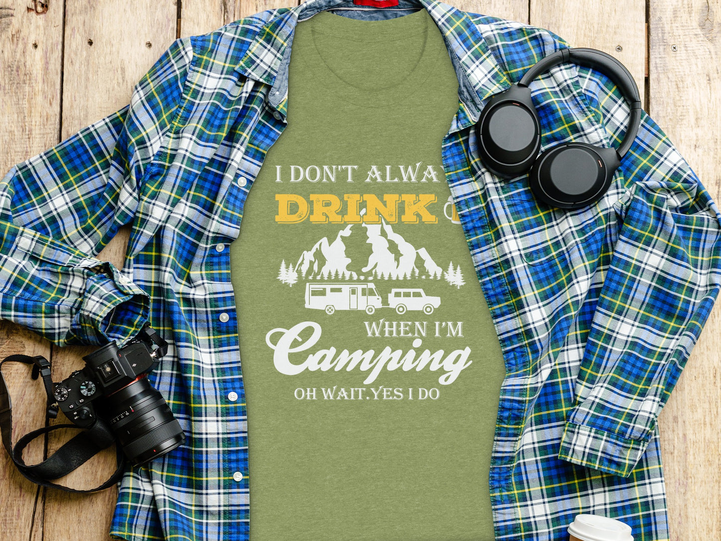 Camping Trip Funny Drinking Quote Graphic Adventure T-Shirt T-Shirt - Outdoor & Adventure Collection - Mile Marker 16 Gear by Cloud 16 Clothing Co.