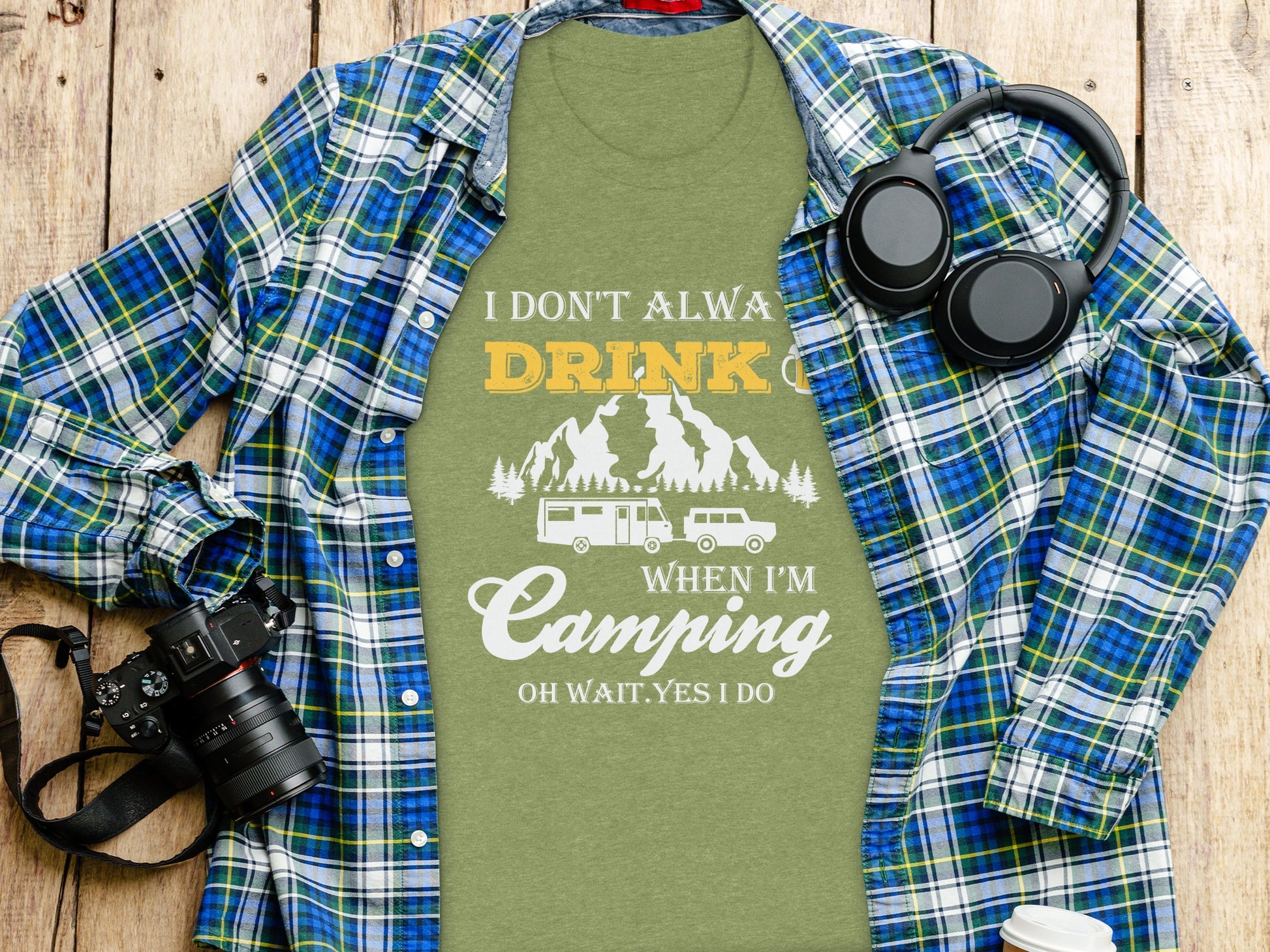 Camping Trip Funny Drinking Quote Graphic Adventure T-Shirt T-Shirt - Outdoor & Adventure Collection - Mile Marker 16 Gear by Cloud 16 Clothing Co.