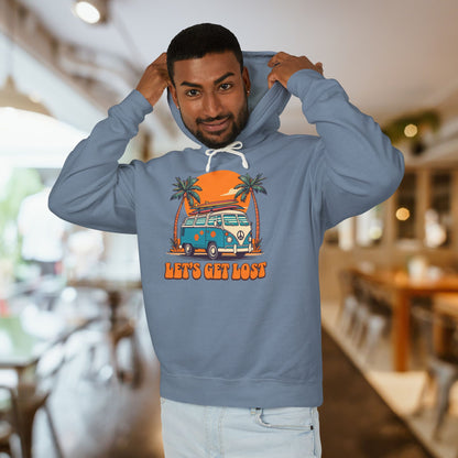 Let's Get Lost Unisex Lightweight Hoodie - Travel Adventure Sweatshirt