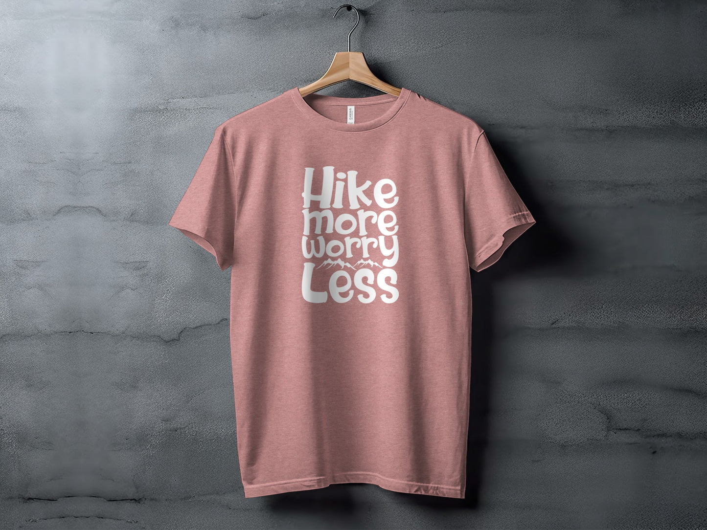 Hike More Worry Less Graphic Design Motivational T-Shirt T-Shirt - Outdoor & Adventure Collection - Mile Marker 16 Gear by Cloud 16 Clothing Co.