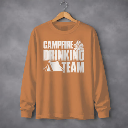 Campfire Drinking Team Camping Long Sleeve Shirt