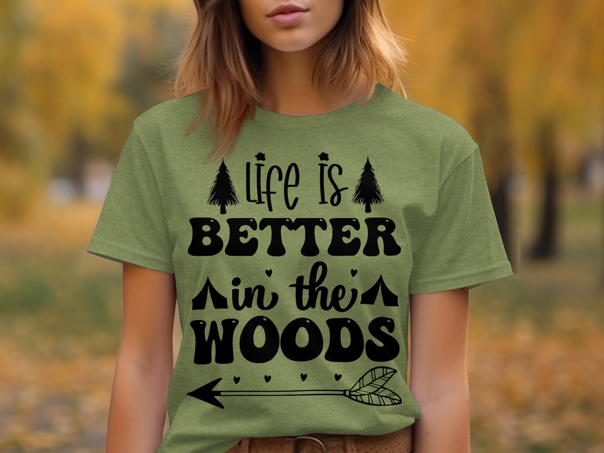 Life Is Better In The Woods With Arrow T-Shirt T-Shirt - Outdoor & Adventure Collection - Mile Marker 16 Gear by Cloud 16 Clothing Co.