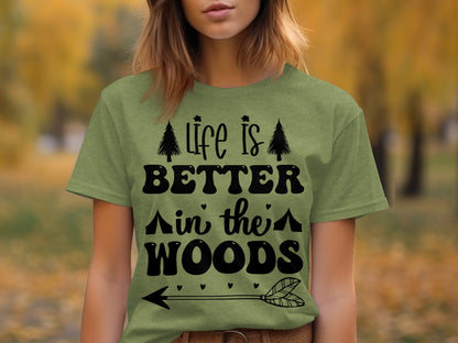 Life Is Better In The Woods With Arrow T-Shirt T-Shirt - Outdoor & Adventure Collection - Mile Marker 16 Gear by Cloud 16 Clothing Co.