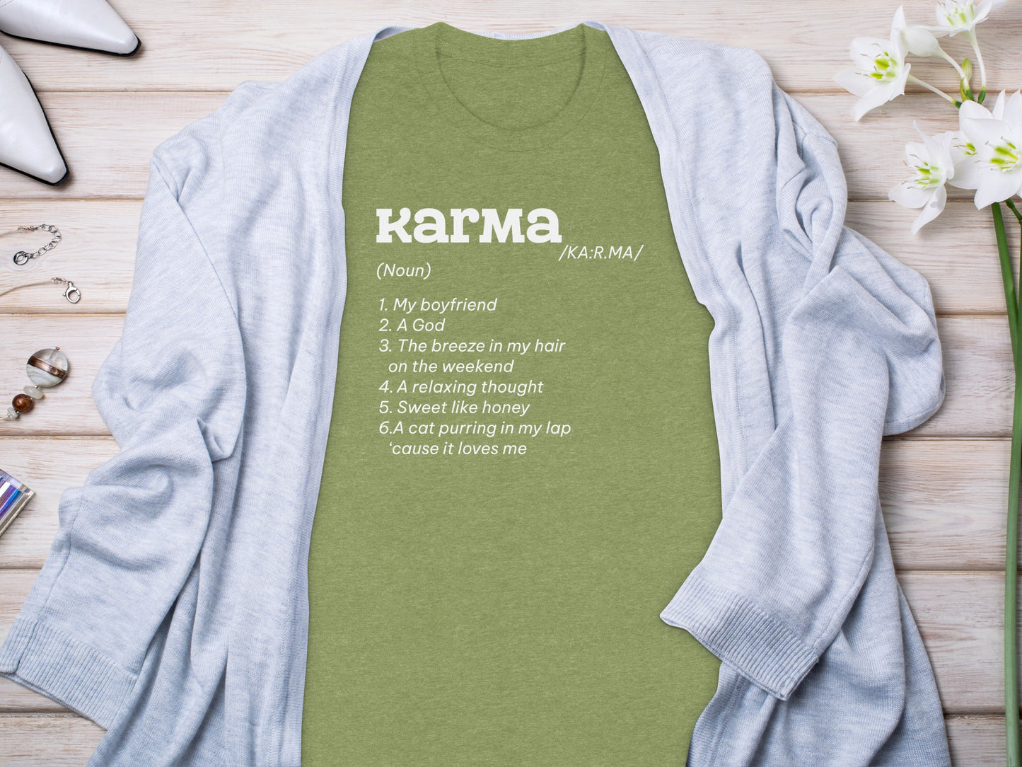 Karma Definition Funny Quote Graphic Tee Shirt