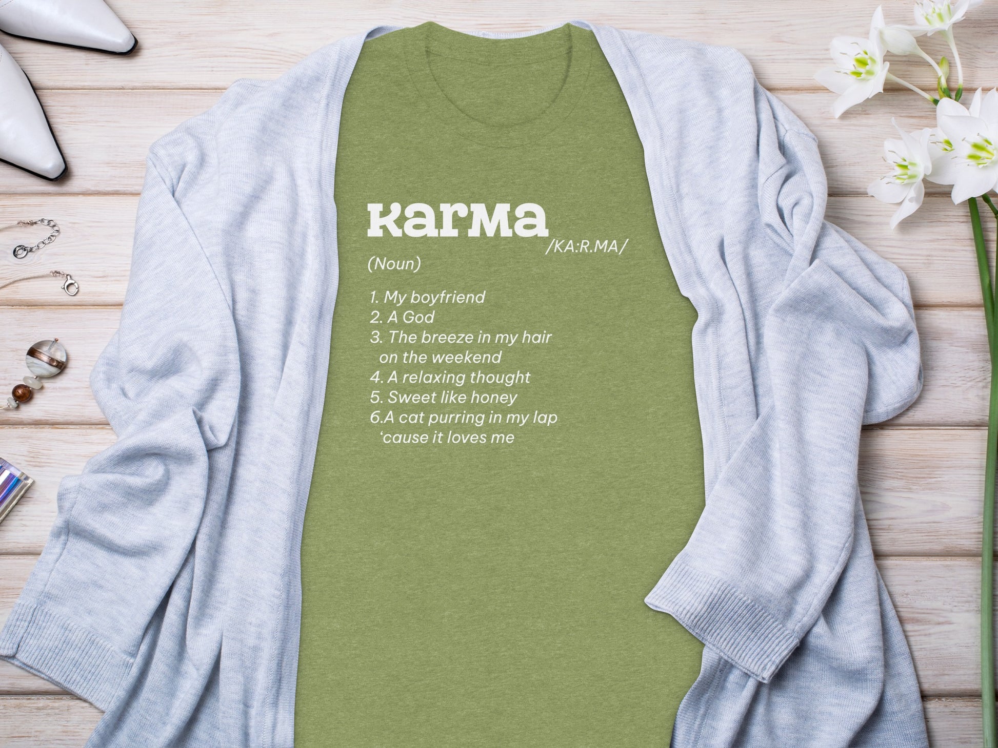 Karma Definition Funny Quote Graphic Tee Shirt