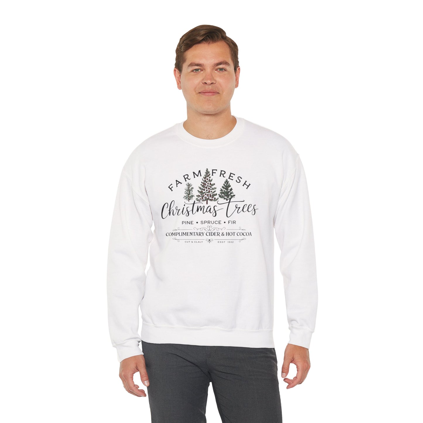 Farm Fresh Christmas Trees Crewneck Sweatshirt
