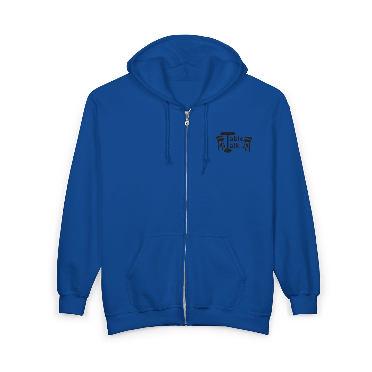 Table Talk Hoodie - Bar Stool Conversation Zip-Up Sweatshirt