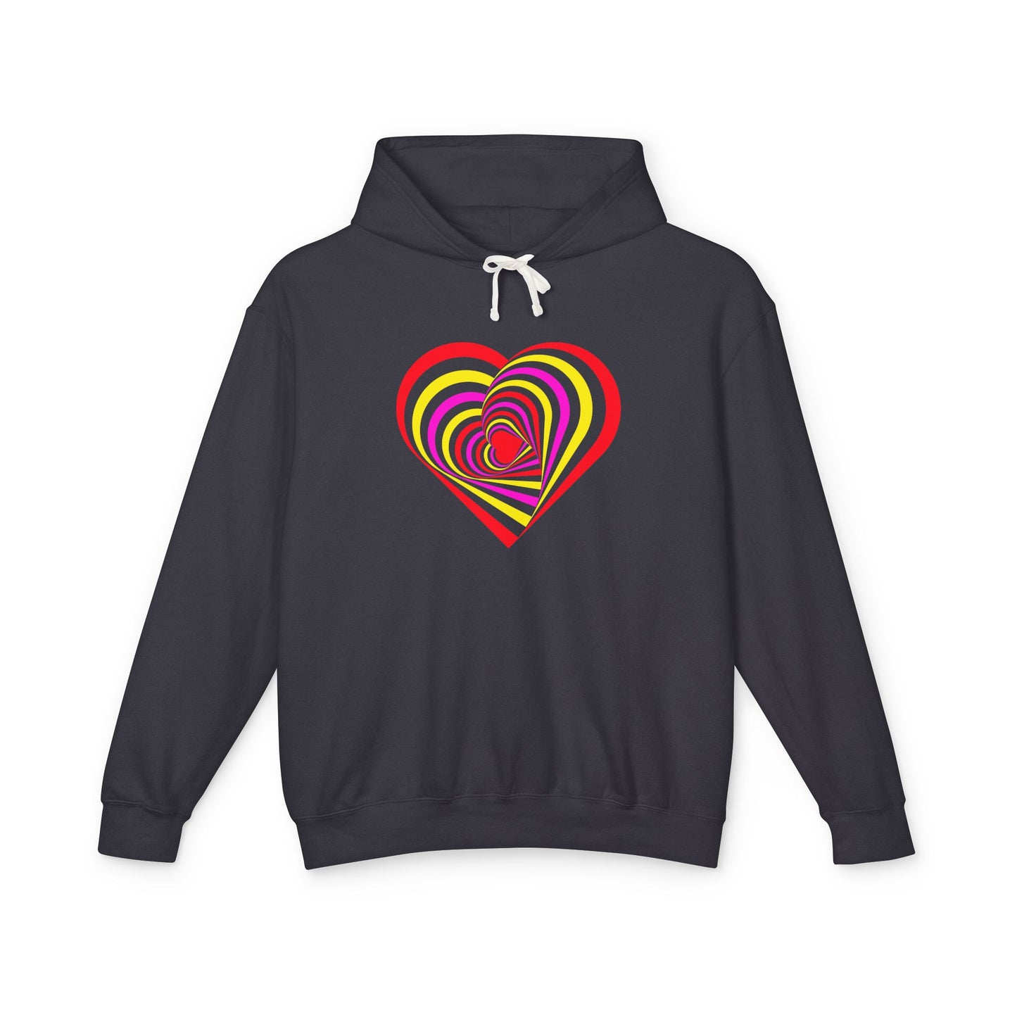 Heart Spiral Unisex Lightweight Hoodie - Valentine's Day Gift