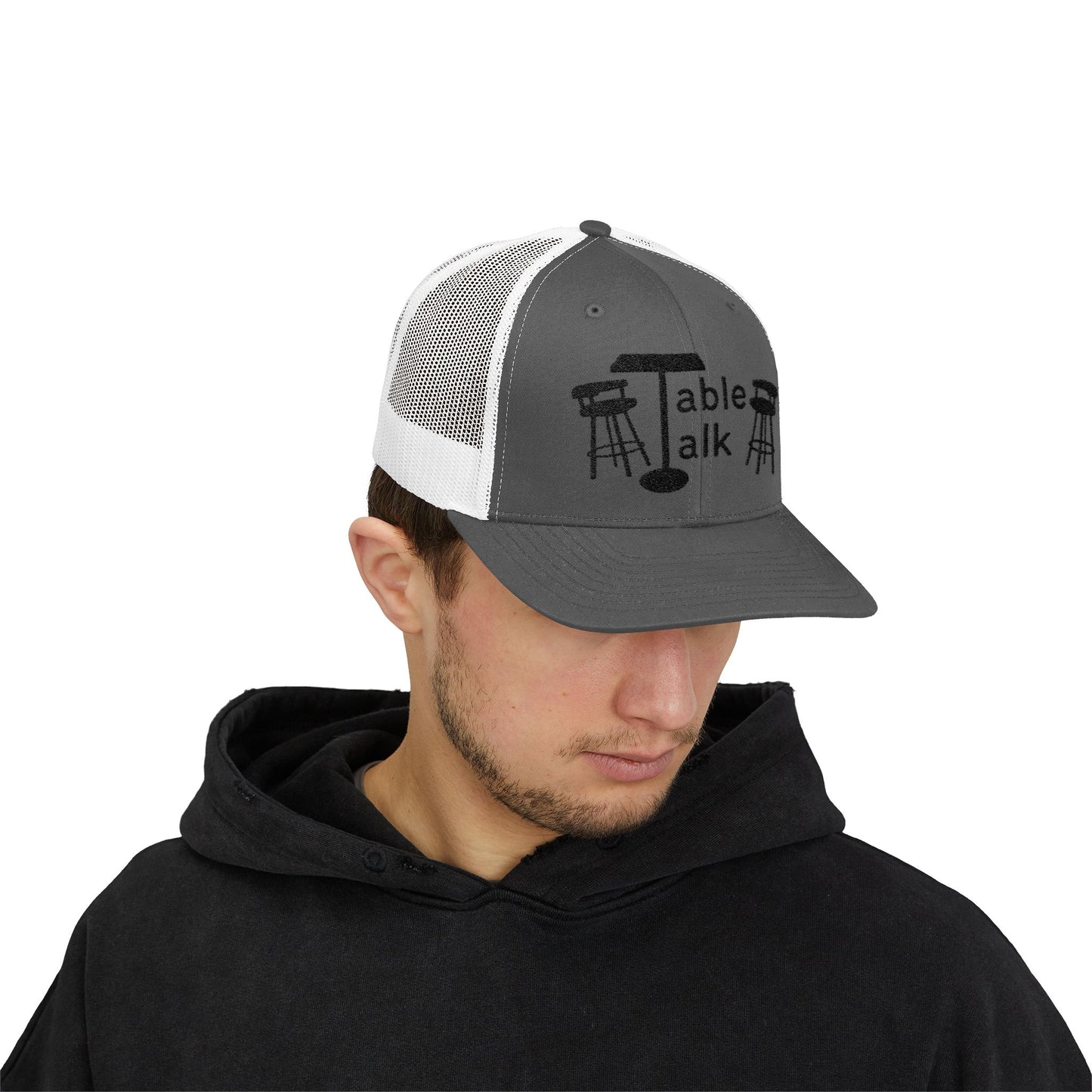 Table Talk Logo Embroidered Snapback Trucker Cap