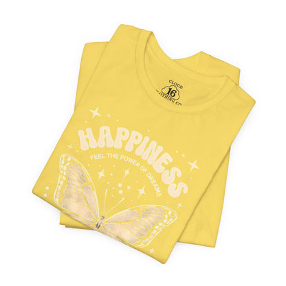Happiness Butterfly Tee - Womens Inspirational T-Shirt | Positive Vibes Apparel