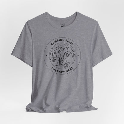 Camping Therapy Unisex T-Shirt - Nature Lover Gift for Outdoor Adventures