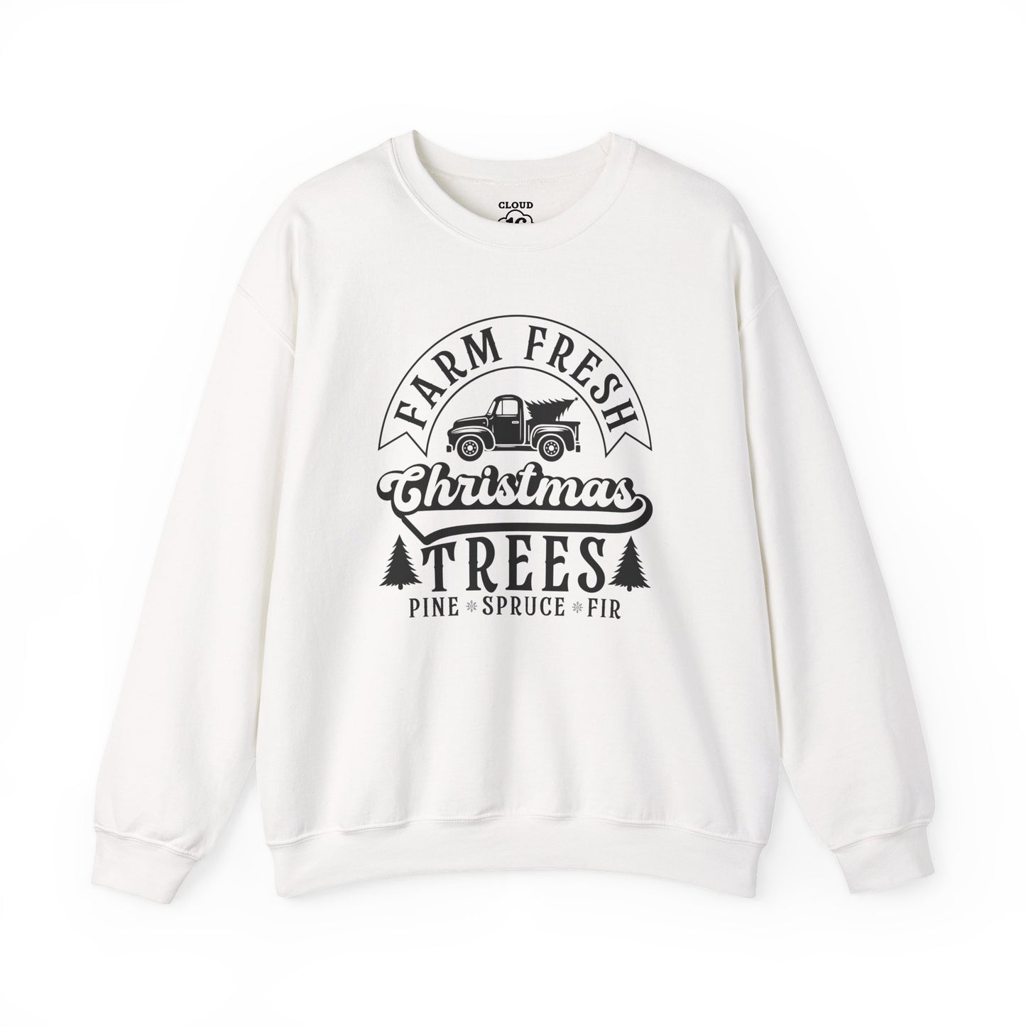 Farm Fresh Christmas Trees Sweatshirt - Festive Holiday Crewneck