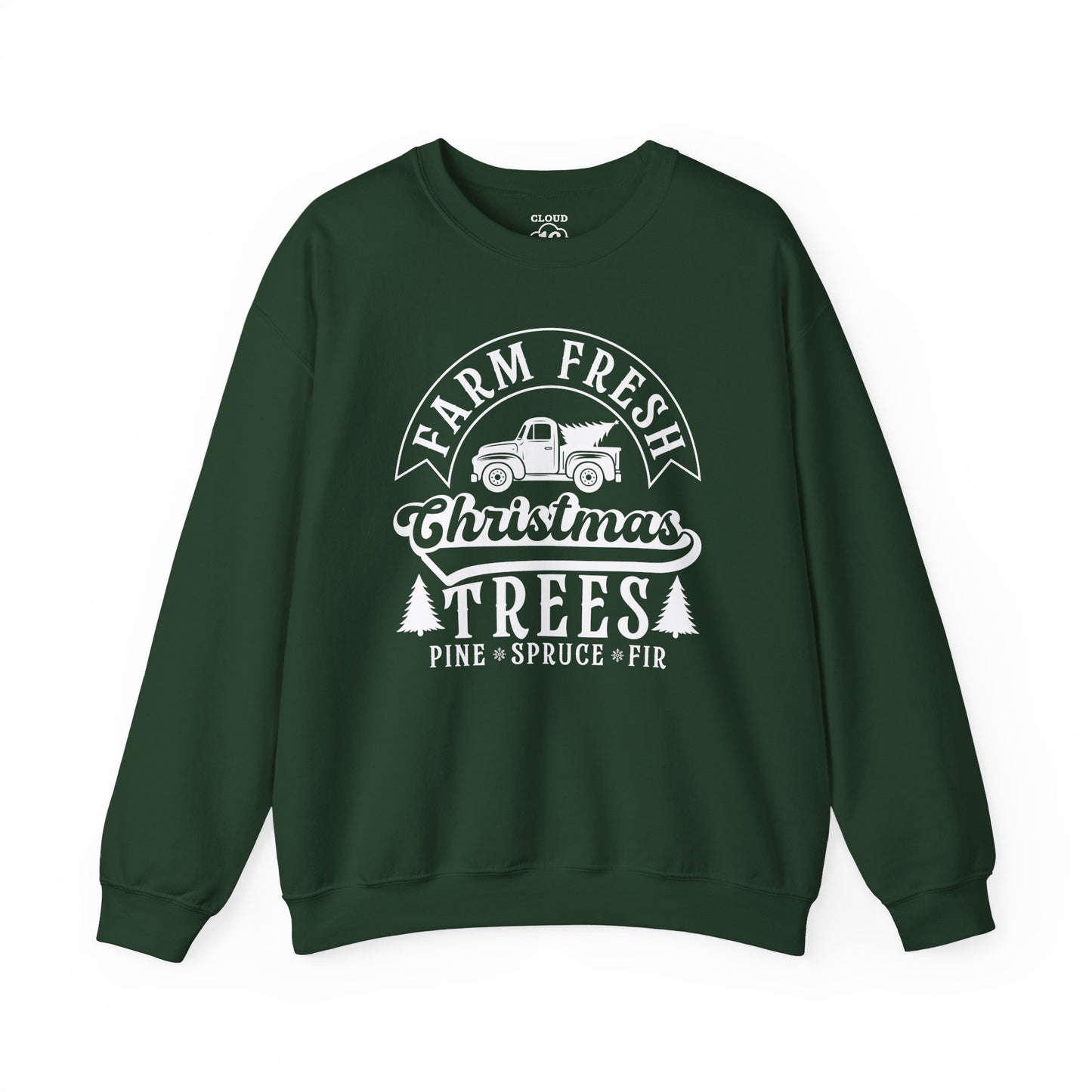 Farm Fresh Christmas Trees Sweatshirt - Festive Holiday Crewneck