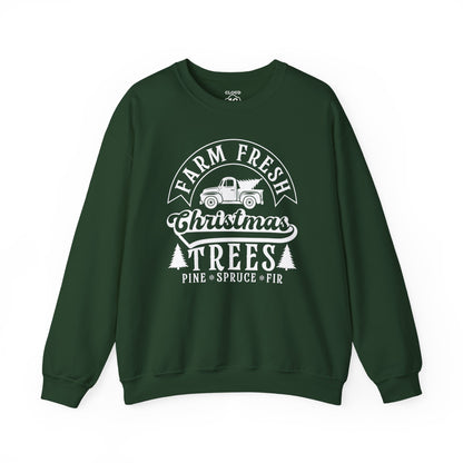 Farm Fresh Christmas Trees Sweatshirt - Festive Holiday Crewneck