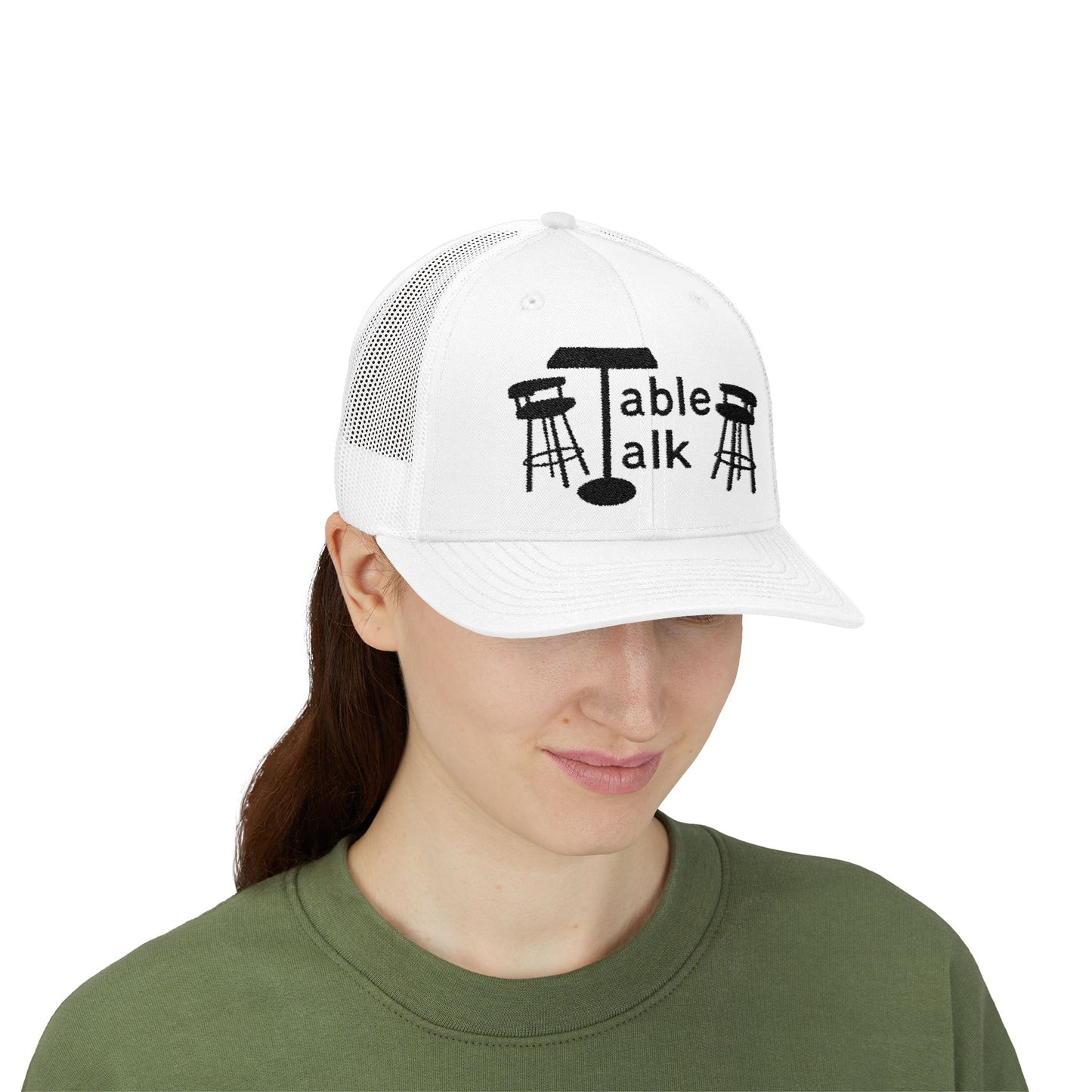 Table Talk Logo Embroidered Snapback Trucker Cap