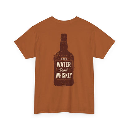 Save Water Drink Whiskey T-Shirt - Funny Unisex Tee by Scrappy Malone's Bar