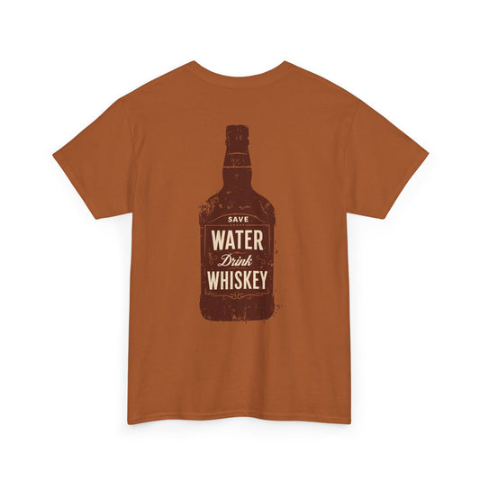 Save Water Drink Whiskey T-Shirt - Funny Unisex Tee by Scrappy Malone's Bar