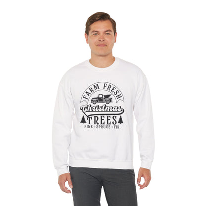 Farm Fresh Christmas Trees Sweatshirt - Festive Holiday Crewneck
