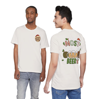 Scrappy Malone's Bar Christmas Tee — "It's the Most Wonderful Time for a Beer"