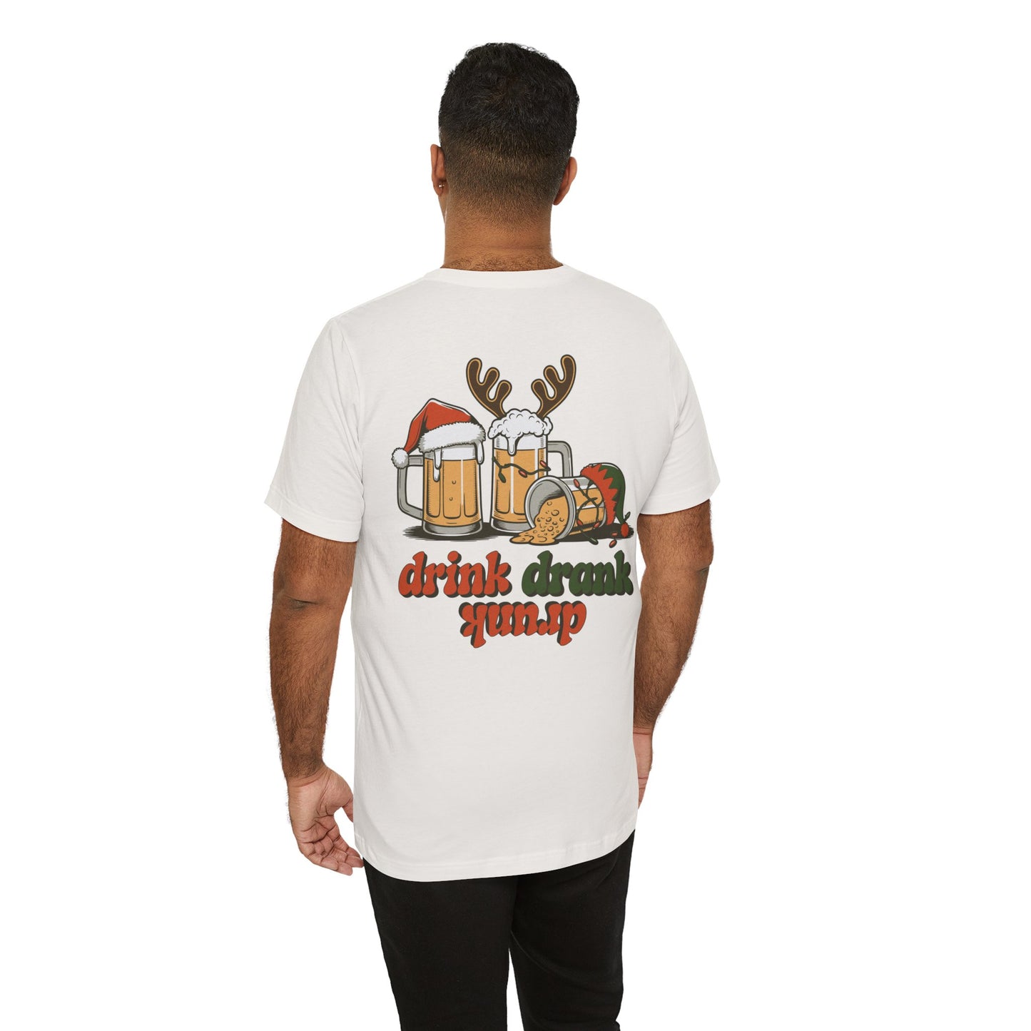 Scrappy Malone's Bar Christmas Tee — "Drink, Drank, Drunk" Holiday Shirt