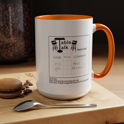 Table Talk Mug — Coffee Cup with Logo &  Match Card