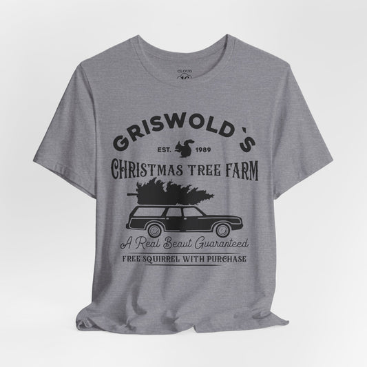 Griswold Christmas Tree Farm Vintage T-Shirt - Funny Holiday Graphic Tee