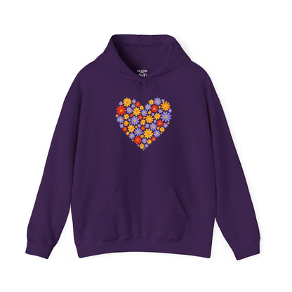 Floral Heart Hoodie - Female Cozy Hoodie | Perfect Gift for Any Occasion