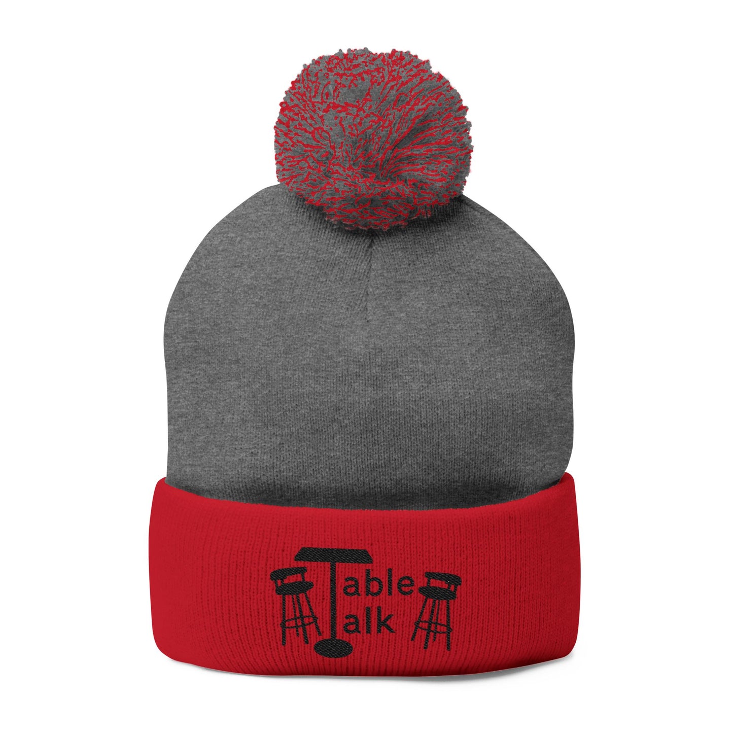 Table Talk Logo Embroidered Pom-Pom Knit Cap