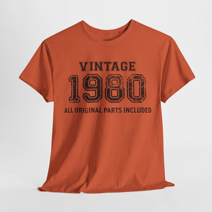 Vintage 1980 Retro T-Shirt - Premium Unisex Cotton Tee