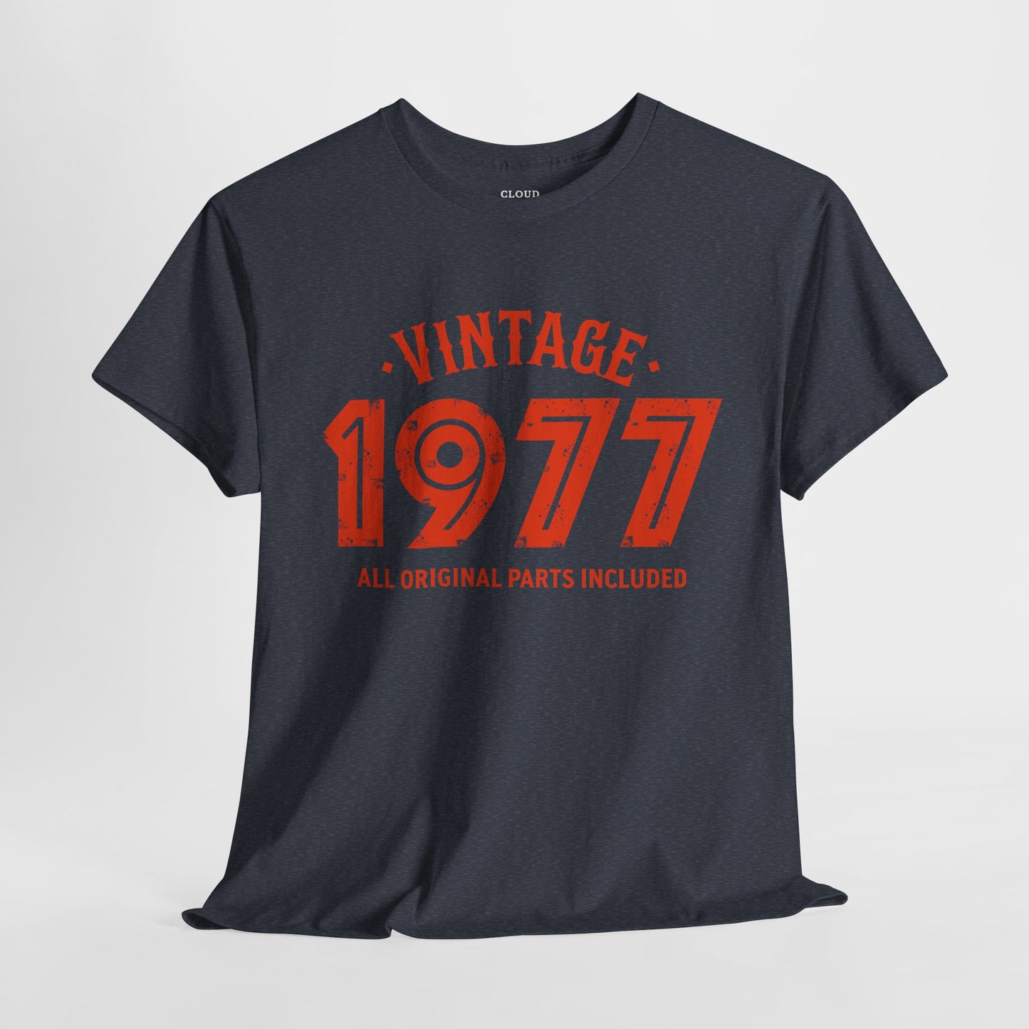Vintage 1977 T-Shirt - Premium Unisex Heavy Cotton Retro Tee