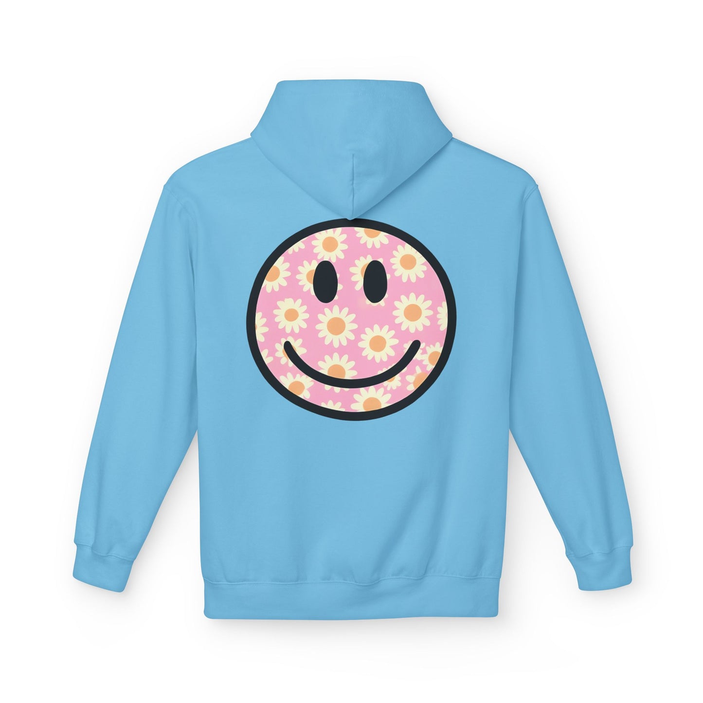 Smiley Flower Hoodie - Womens Fleece Hoodie
