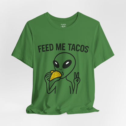 Alien Taco Lover T-Shirt - Funny UFO Foodie Tee for Taco Tuesday