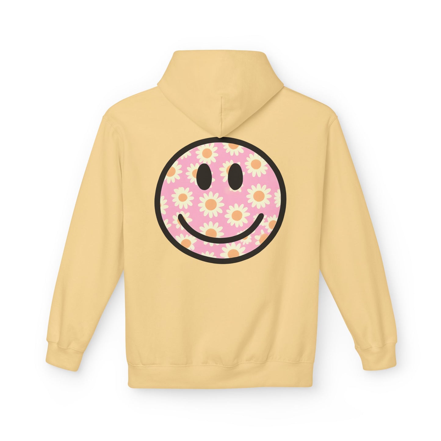 Smiley Flower Hoodie - Womens Fleece Hoodie