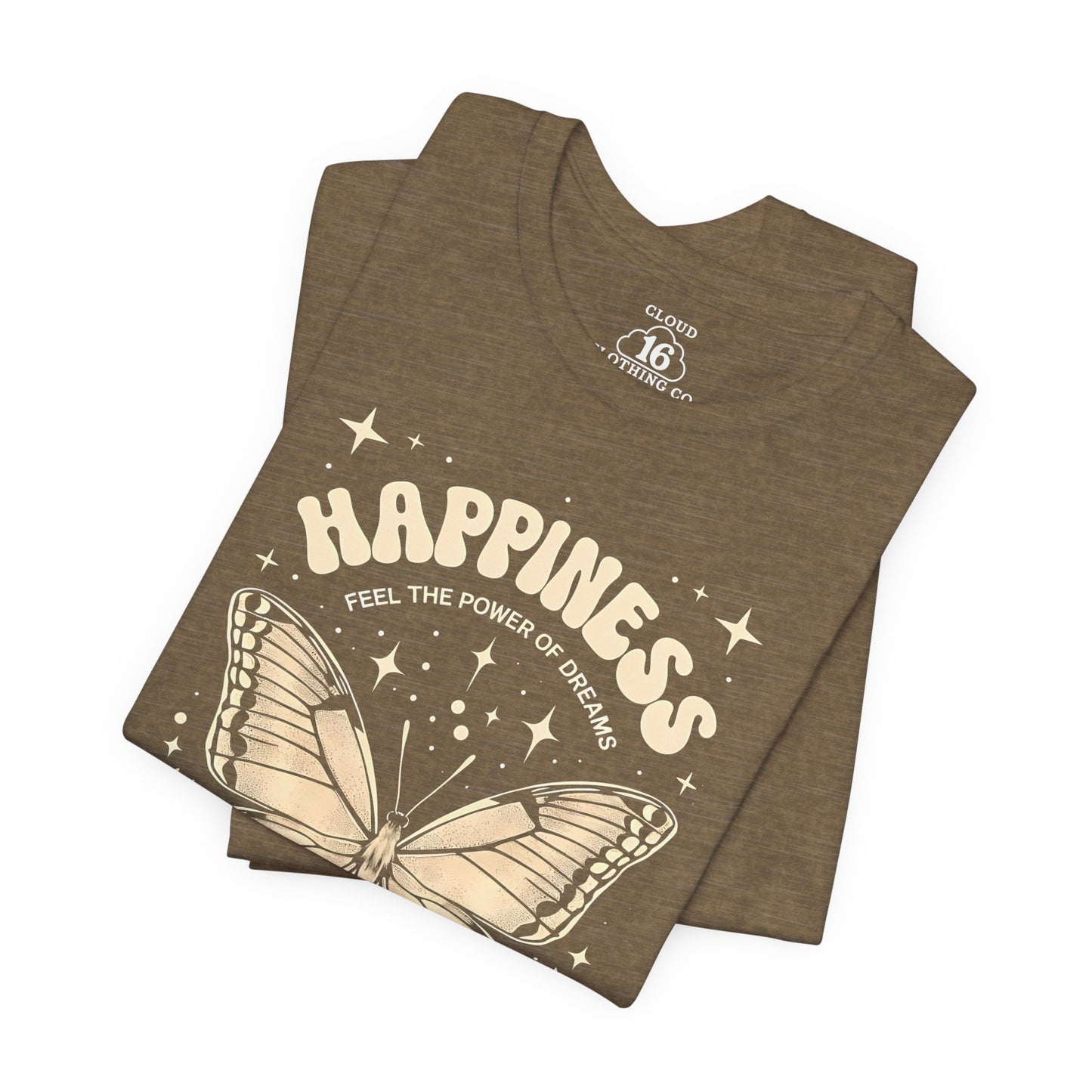 Happiness Butterfly Tee - Womens Inspirational T-Shirt | Positive Vibes Apparel