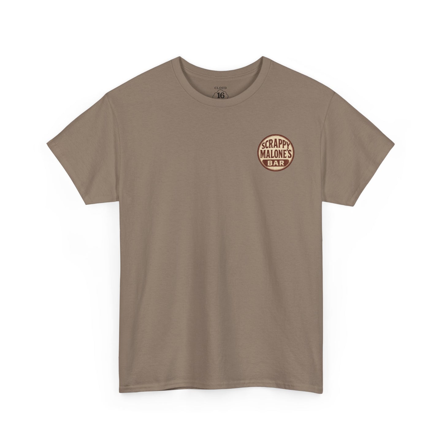 Scrappy Malone's Bar Whiskey T-Shirt - Unisex Heavy Cotton Tee