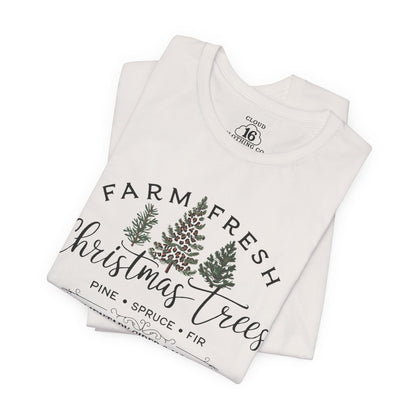 Farm Fresh Christmas Trees Unisex T-Shirt | Festive Holiday Tee