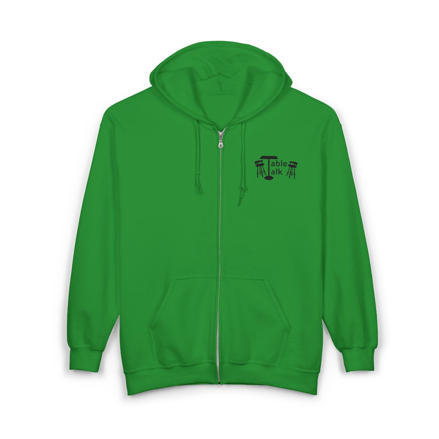 Table Talk Hoodie - Bar Stool Conversation Zip-Up Sweatshirt